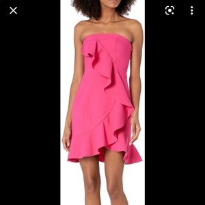 Likely black ruffle dress